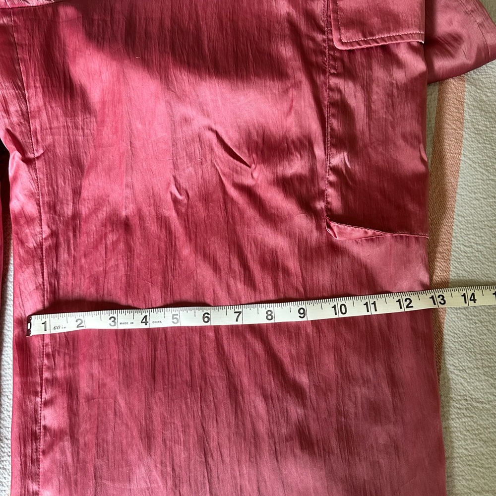 Tibi Pink Wide-Leg Cargo Satin Pants - Picture 6 of 7